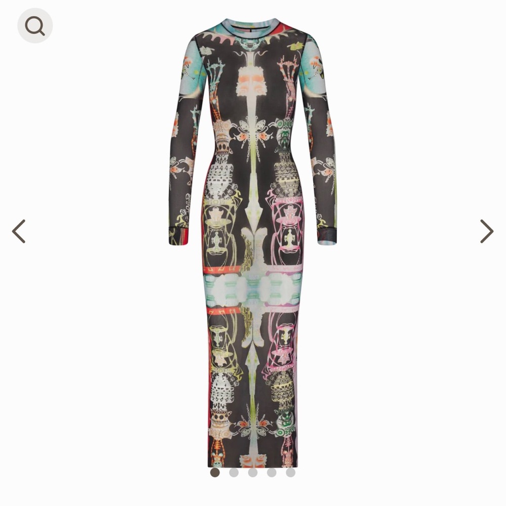 SKIMS summer mesh long sleeve dress